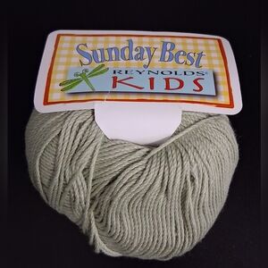NWT Reynolds Sunday Best Kids Green Cotton Blend Crafting Crochet Knit Yarn